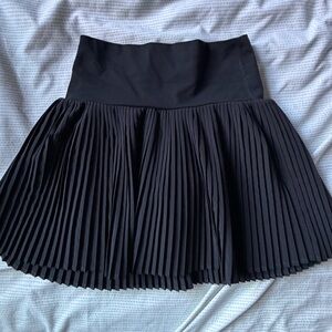 Black Pleated Strapless Top